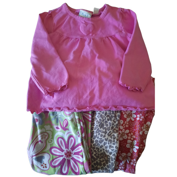 The Children's Place Other - The Children's Place Bundle 1 Pink Top, 3 Matching Pants Size 3T